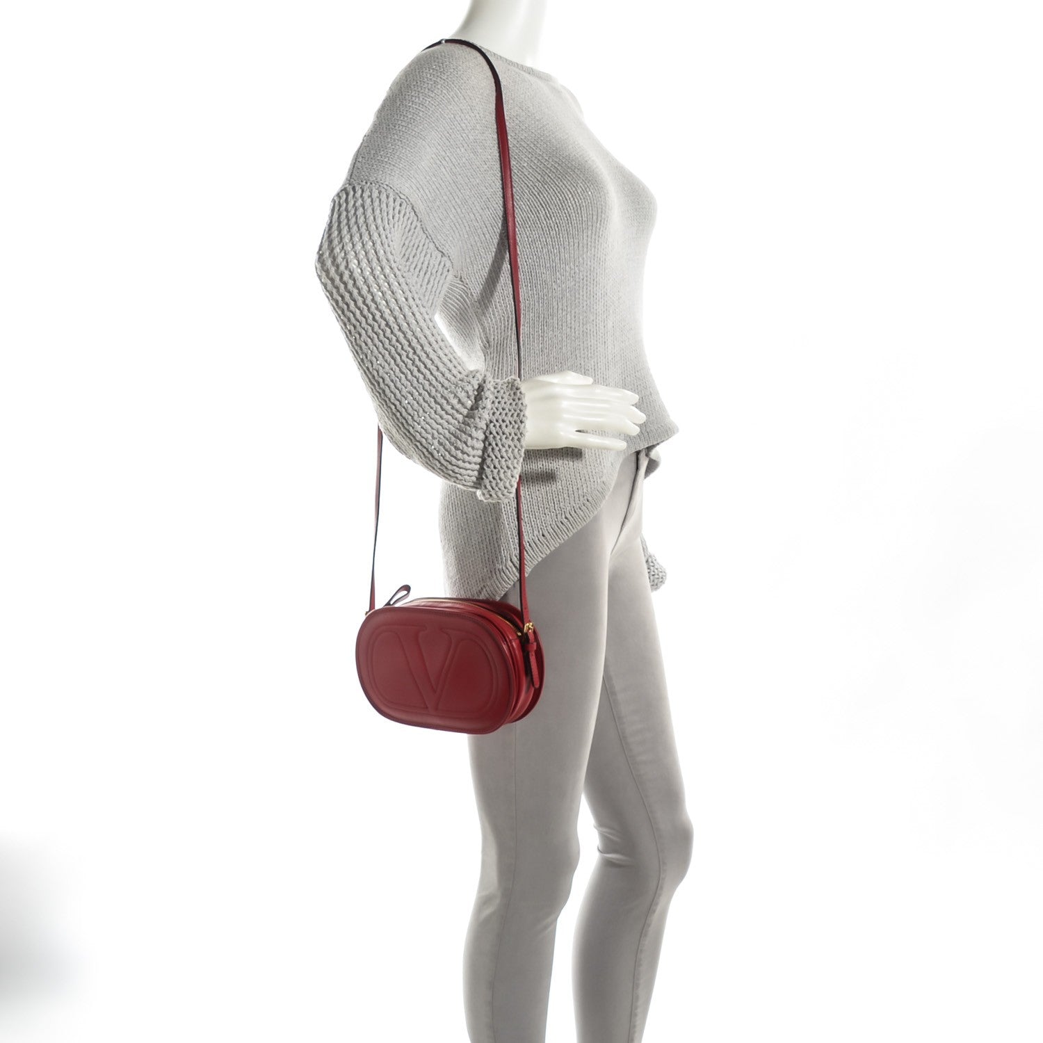 Valentino Garavani Vitello Small Logo Go Crossbody Bag Red 2 of 7