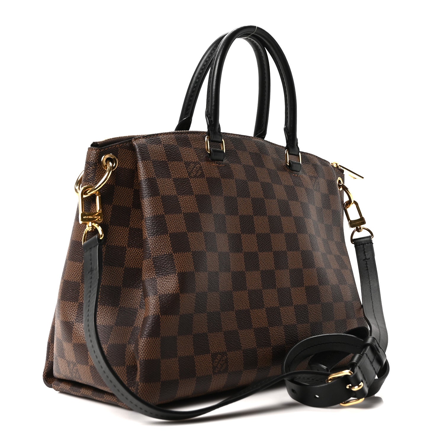 Louis Vuitton Damier Ebene Odeon Tote MM Black 3 of 9