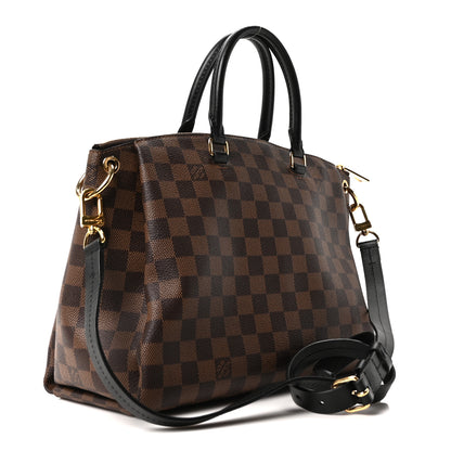 Louis Vuitton Damier Ebene Odeon Tote MM Black 3 of 9