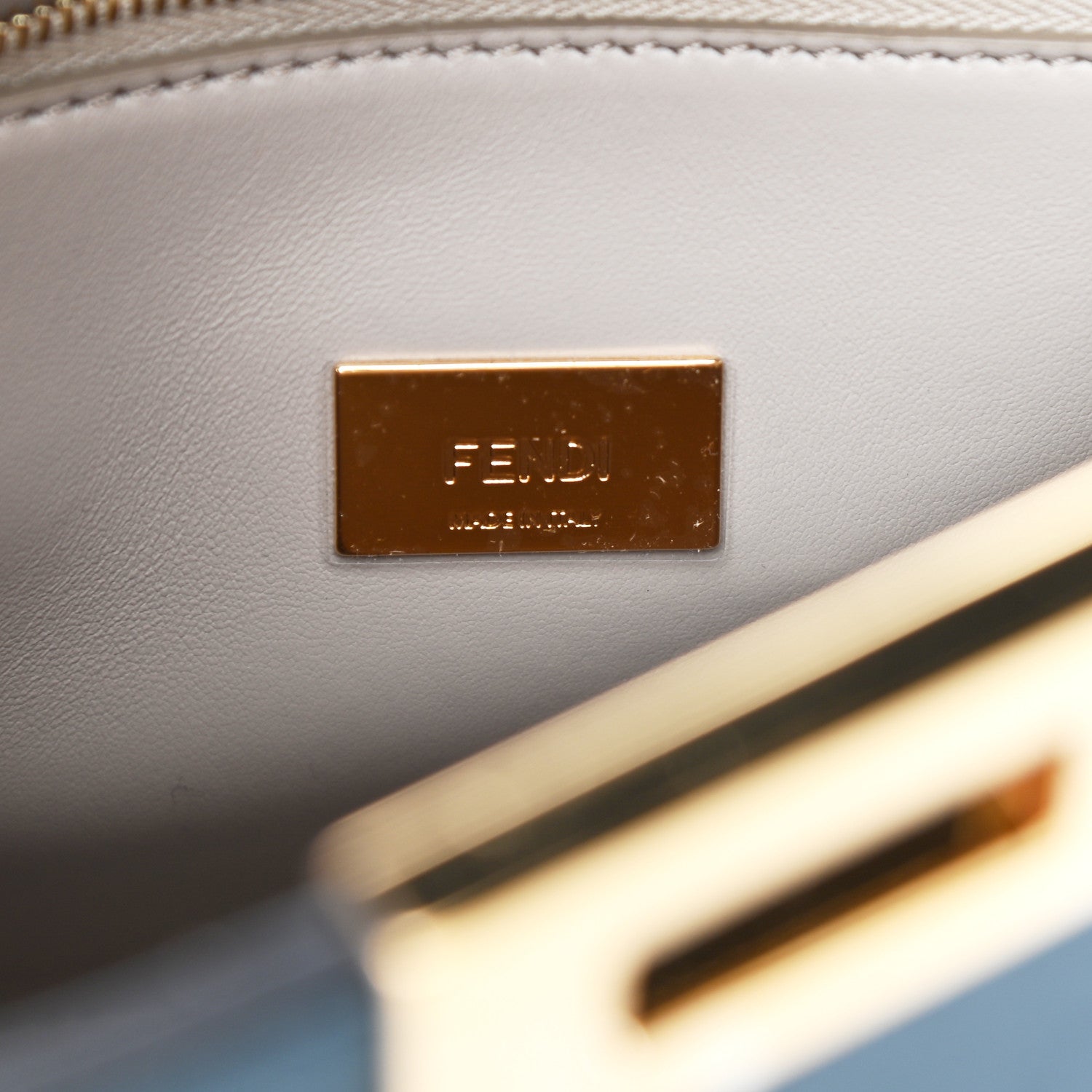 Fendi Vitello Tahiti Nappa Medium Peekaboo Iconic Essentially Satchel Notturno Grigio Polvere Nebula 7 of 7