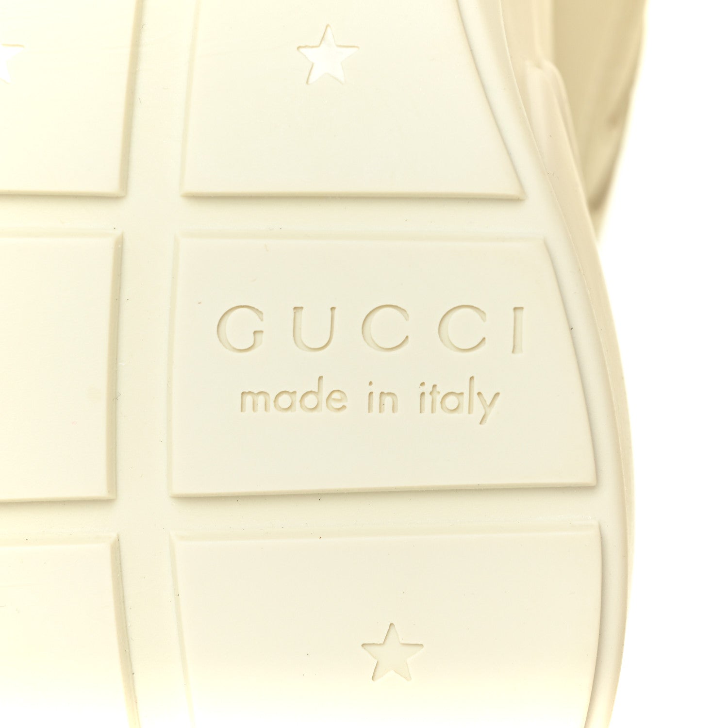 Gucci Calfskin Logo Womens Rhyton Sneakers 38.5 Ivory 7 of 8