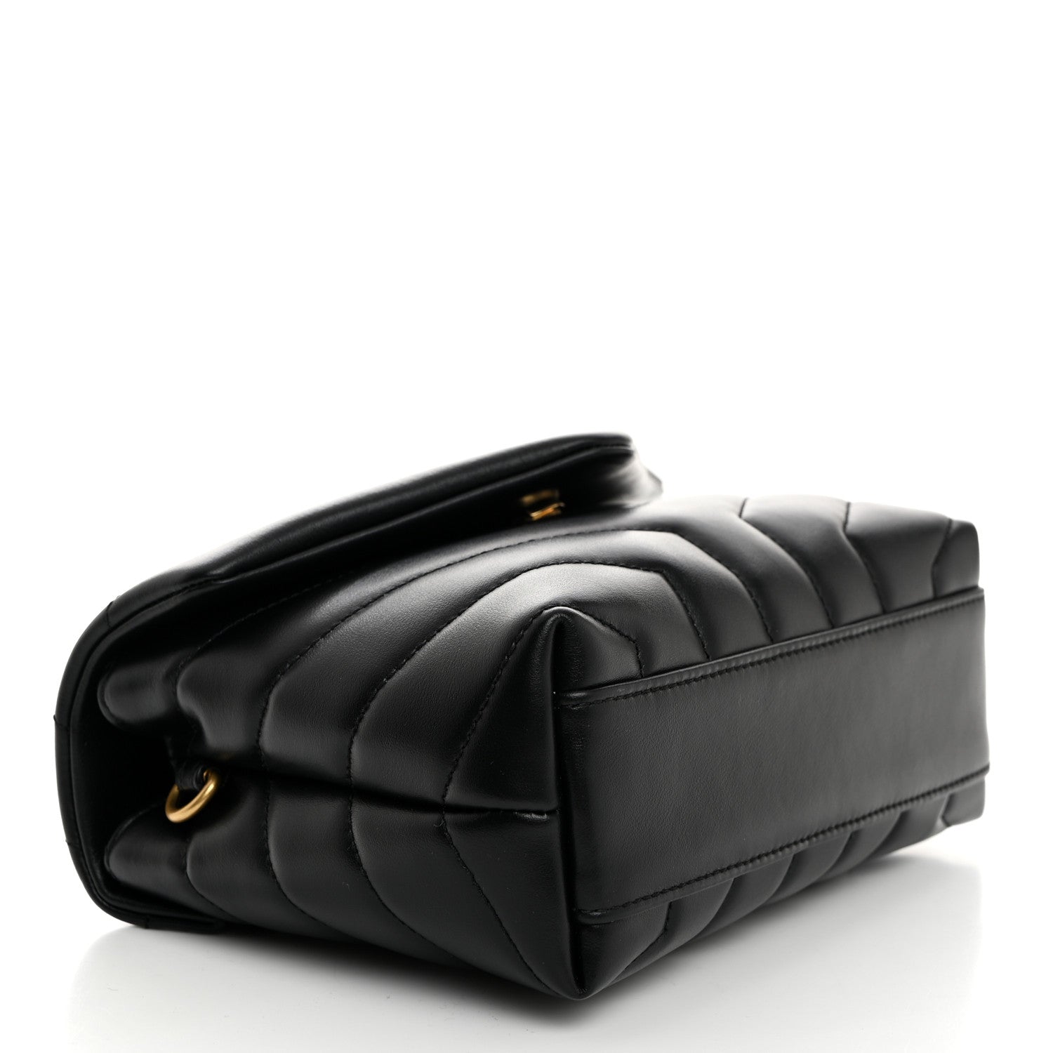 Saint Laurent Calfskin Y Quilted Monogram Toy Loulou Crossbody Bag Black 4 of 10