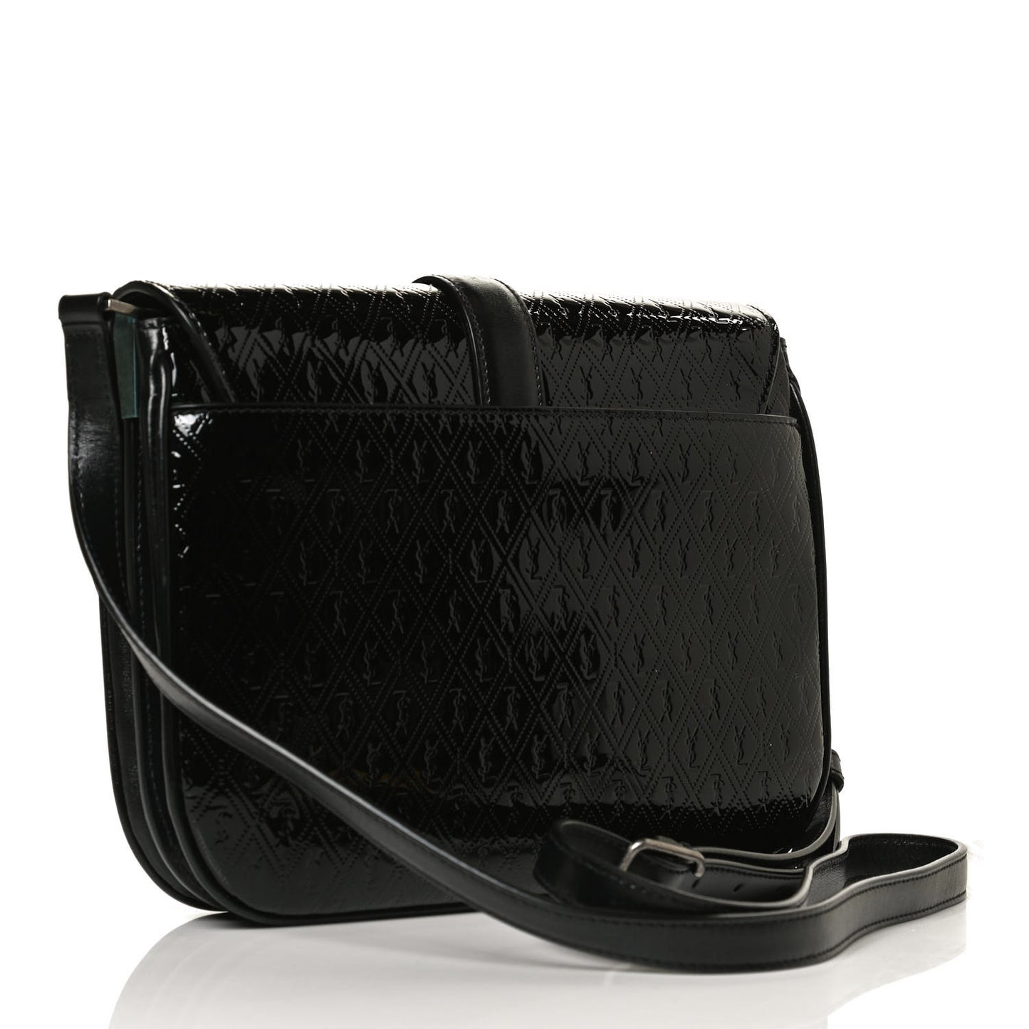 Patent Embossed Small Le Monogramme Satchel Black