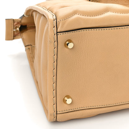 Chloe Buffalo Quilted Medium Edith Day Bag Soft Tan 7 of 8