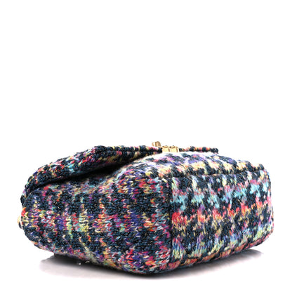 Chanel Tweed Quilted Medium Chanel 19 Flap Dark Multicolor 4 of 11