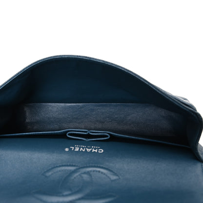 Chanel Caviar Quilted Medium Double Flap Dark Blue 5 of 10