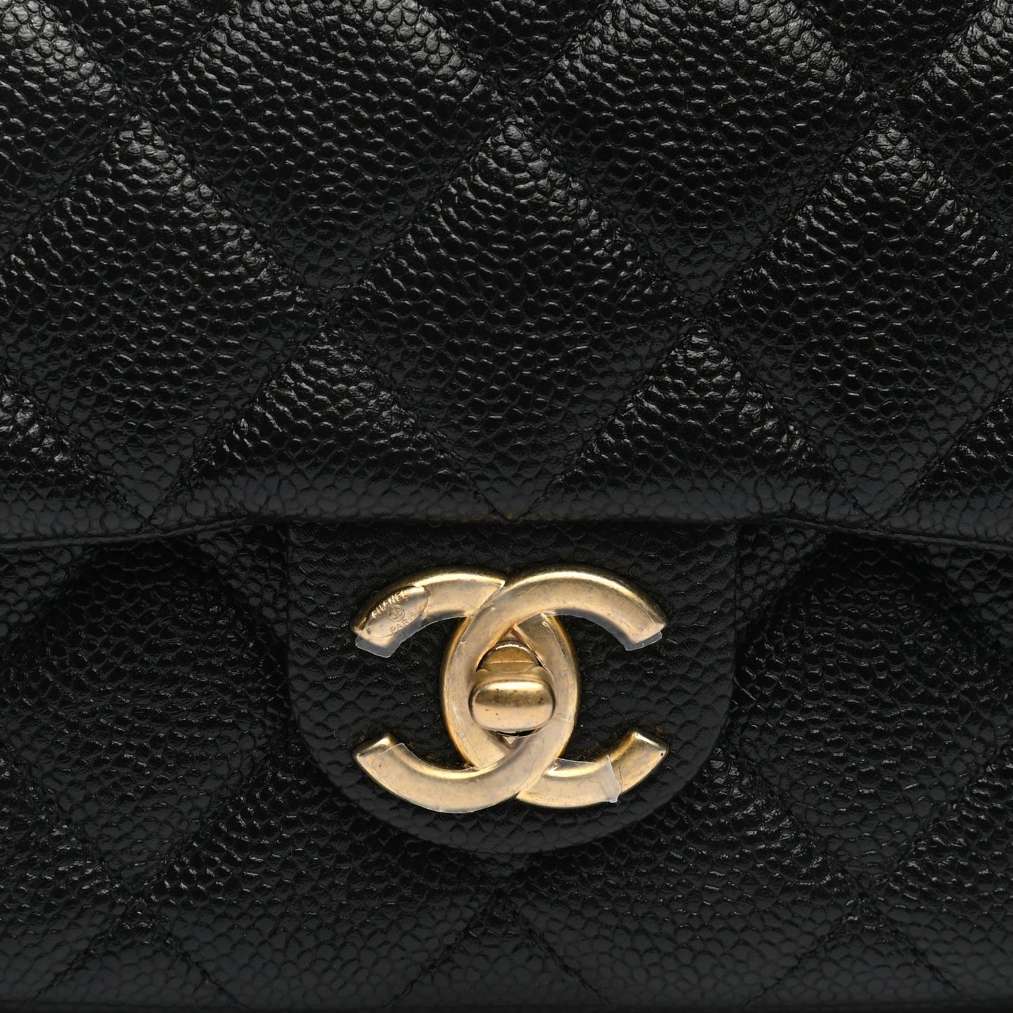Caviar Quilted Mini Chain Soul Flap Black