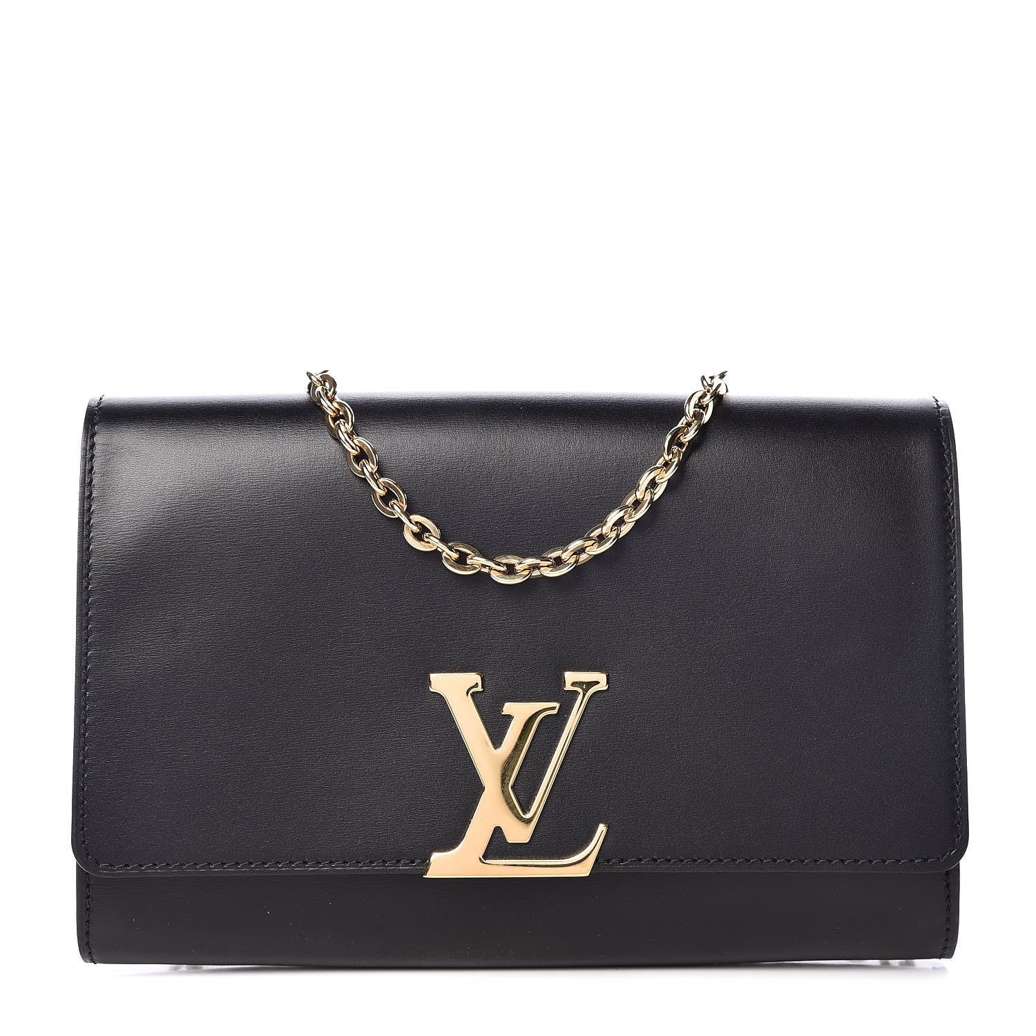 Louis Vuitton Calfskin Chain Louise GM NM Black 1 of 9
