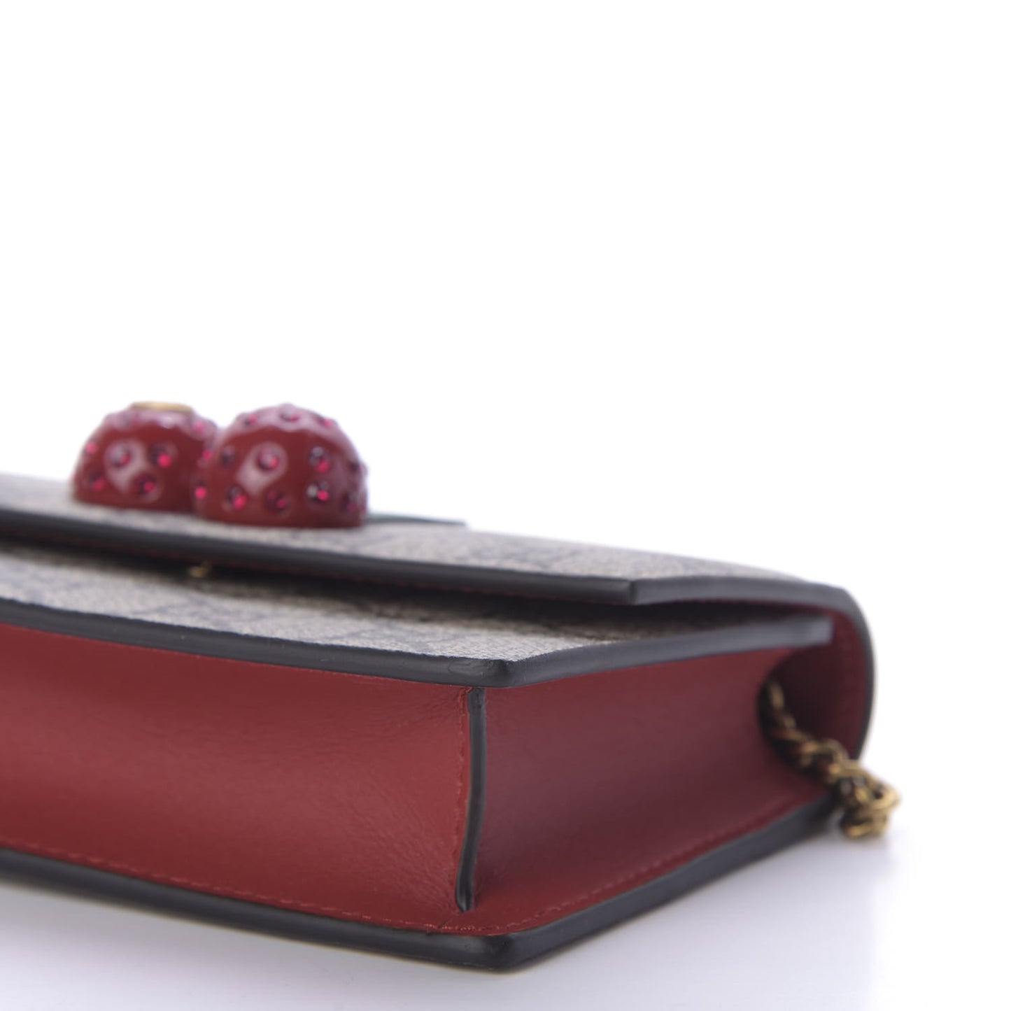 GG Supreme Monogram Mini Cherry Chain Bag
