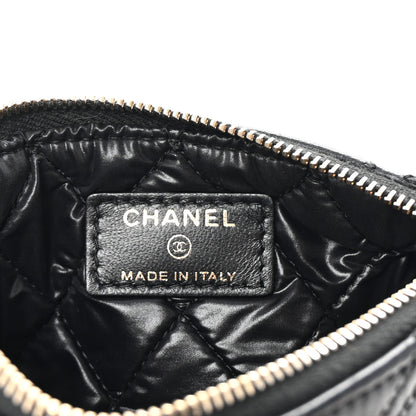 Chanel Lambskin Stitched Small Cosmetic Case Black 6 of 7