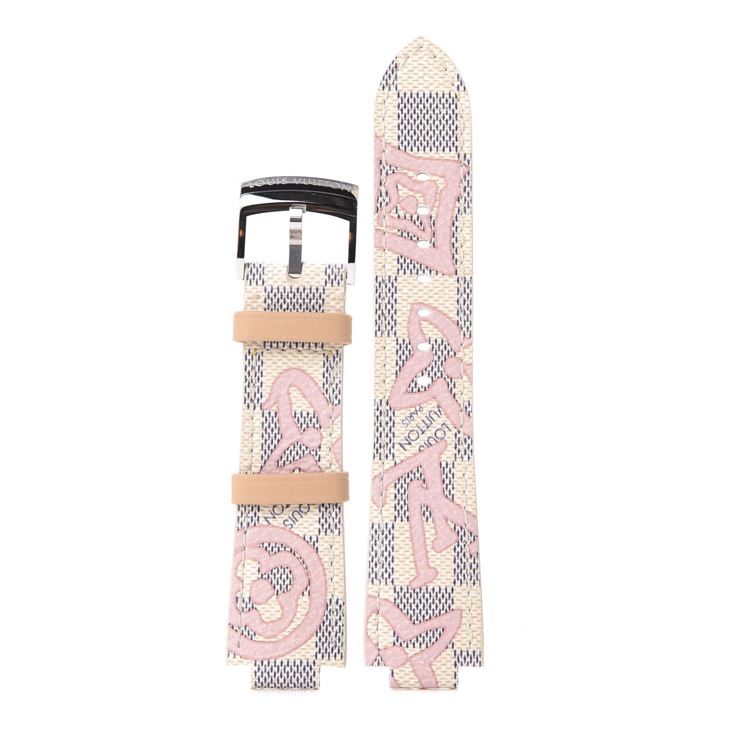 Damier Azur Tahitienne Tambour 10mm Watch Strap