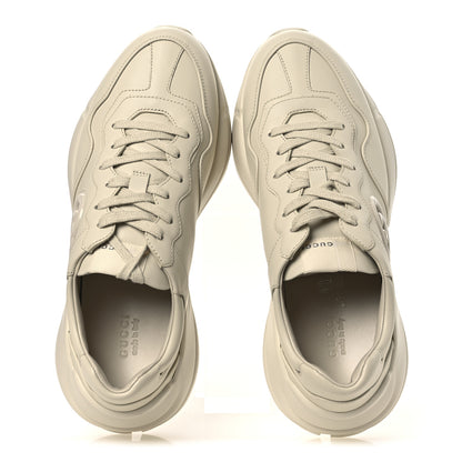 Gucci Apollo Calfskin Womens Interlocking G Rython Sneakers 40 Ivoire 2 of 12