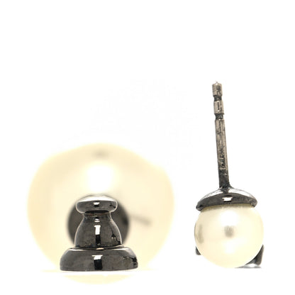 Christian Dior Crystal Pearl My ABCDior T Tribale Earring Black Silver 3 of 4