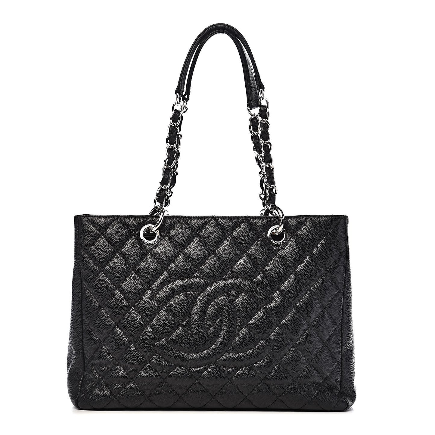 Caviar Quilted Grand Shopping Tote GST Black