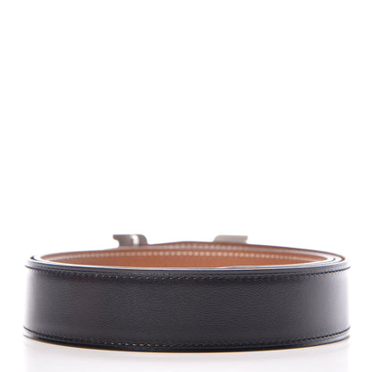 Hermes Box Togo 32mm Pegase H Belt 95 Black Gold 3 of 7