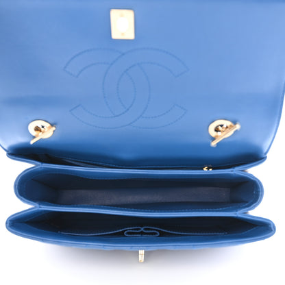 Chanel Lambskin Quilted Medium Trendy CC Flap Dual Handle Bag Dark Blue 5 of 11