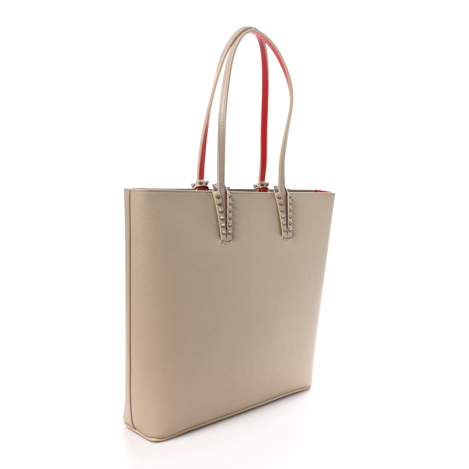 Christian Louboutin Calfskin Empire Spikes North South Cabata Tote Saharienne 2 of 10
