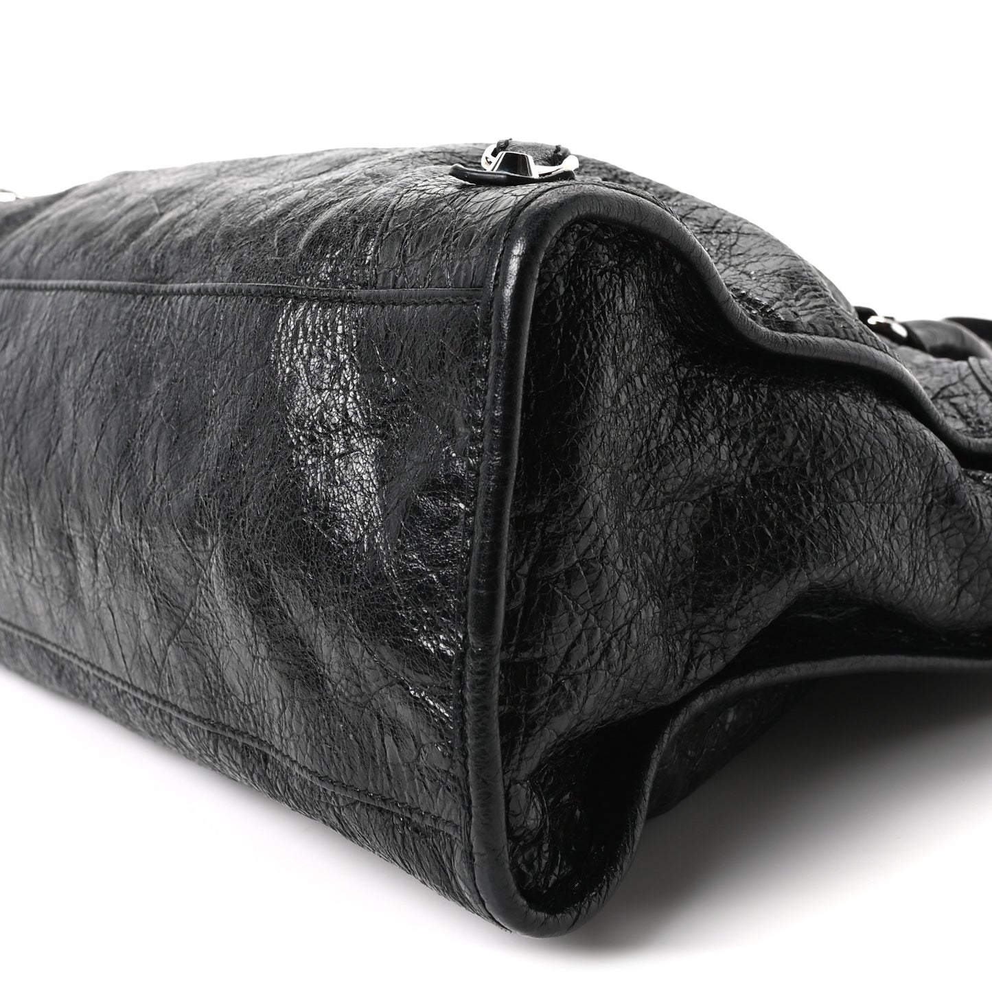Agneau Classic Silver Hardware City Black
