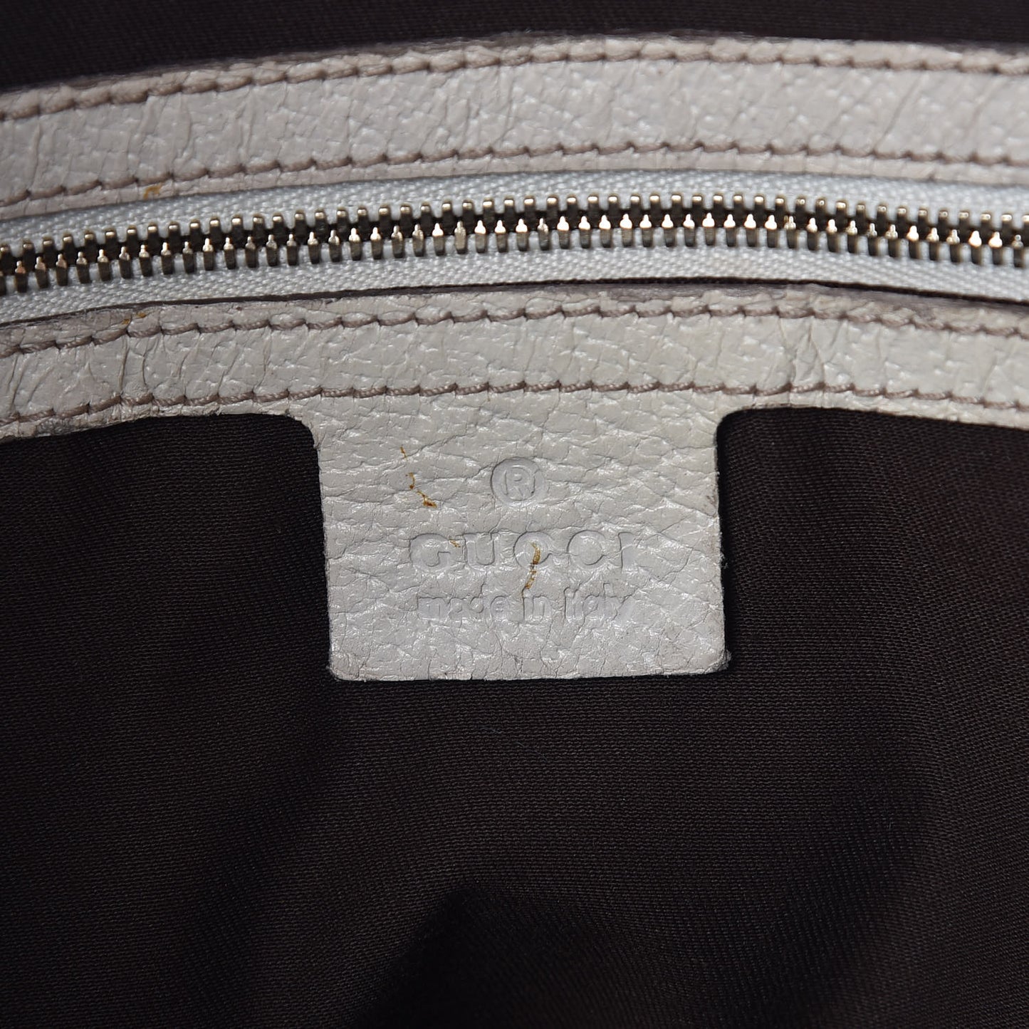 Monogram Calfskin Horsebit Hobo Off White