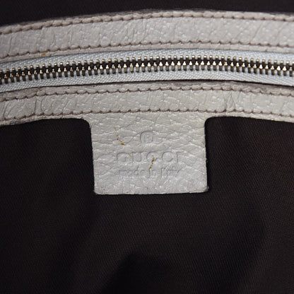 Gucci Monogram Calfskin Horsebit Hobo Off White 6 of 14