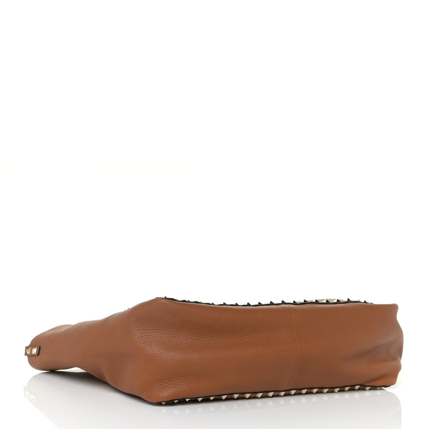 Grained Calfskin Medium Rockstud Reversible Tote Parrot Light Cuir