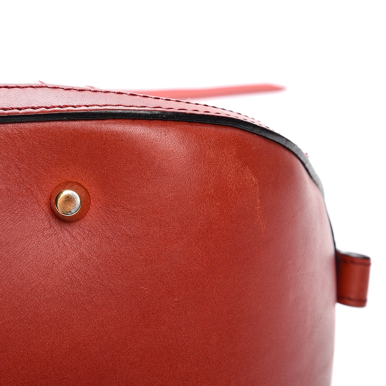 Burberry Bridle Calfskin House Check Small Orchard Bowling Bag Red 12 of 13