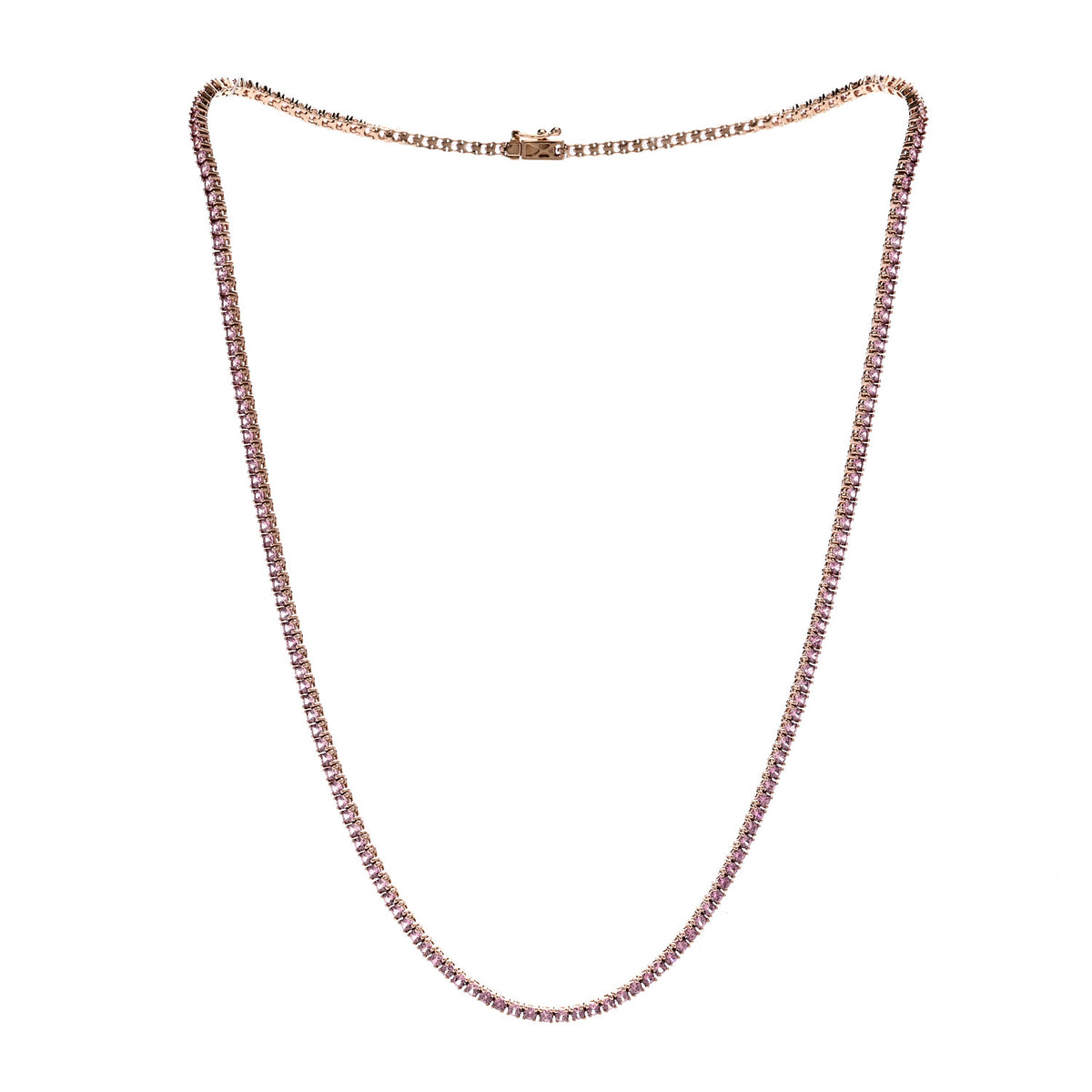 Anita Ko 18K Rose Gold Pink Sapphire Hepburn Choker Necklace 3 of 6