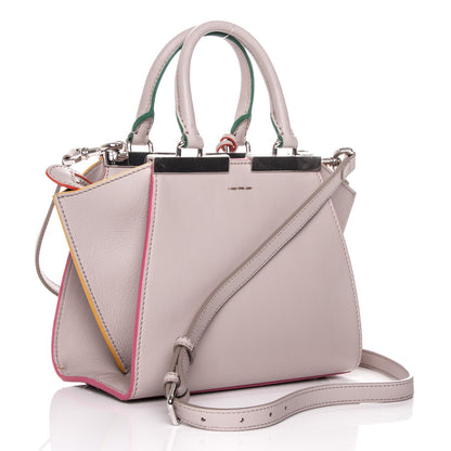 Fendi Vitello Dolce Mini 3Jours Tote Grigio Polvere 4 of 9