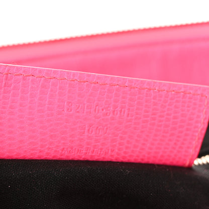 Balenciaga Calfskin Lizard Embossed Silver Hardware Work Rose Fluo 8 of 11