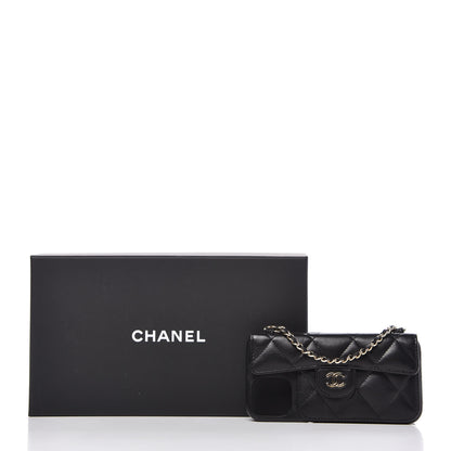 Chanel Lambskin Quilted iPhone XII Pro Holder With Chain Black 7 of 7