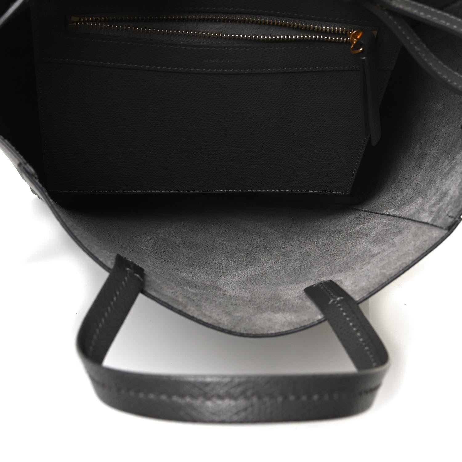 Celine Grained Calfskin Small Vertical Cabas Black 6 of 13