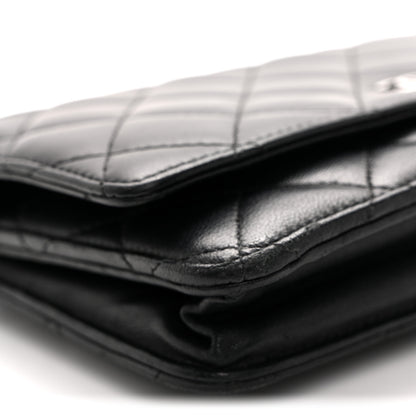 Chanel Lambskin Quilted Wallet On Chain WOC Black 10 of 12