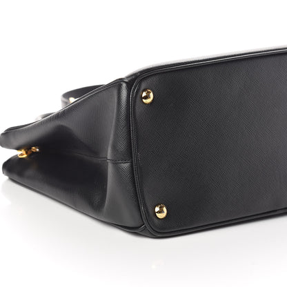 Prada Saffiano Medium Galleria Double Zip Tote Black 9 of 12