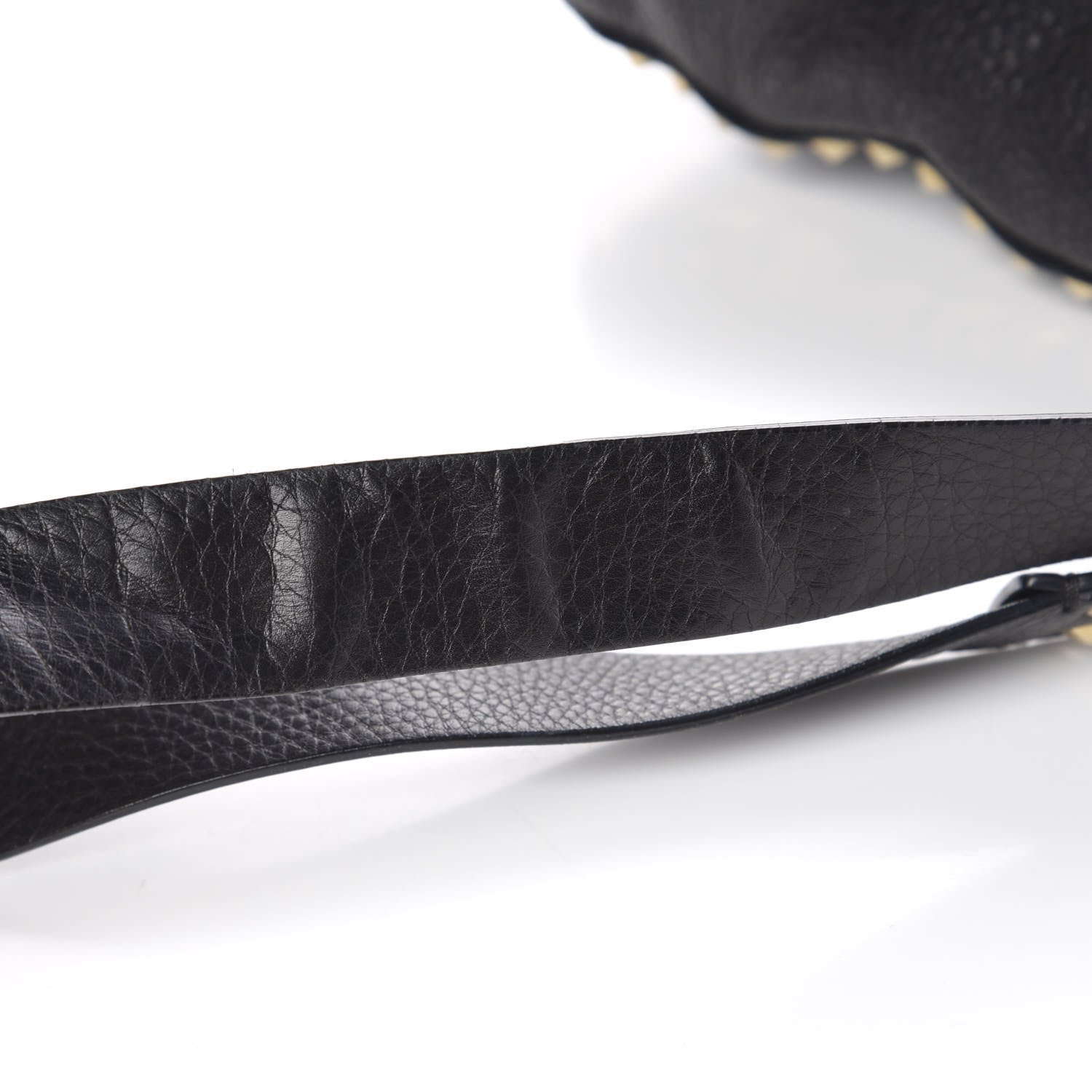 Valentino Garavani Pebbled Calfskin Large Rockstud Flip-Lock Messenger Bag Black 11 of 14