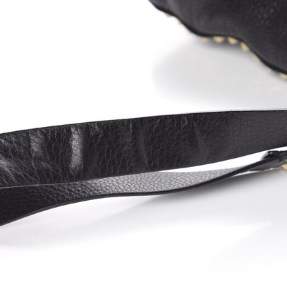 Valentino Garavani Pebbled Calfskin Large Rockstud Flip-Lock Messenger Bag Black 11 of 14