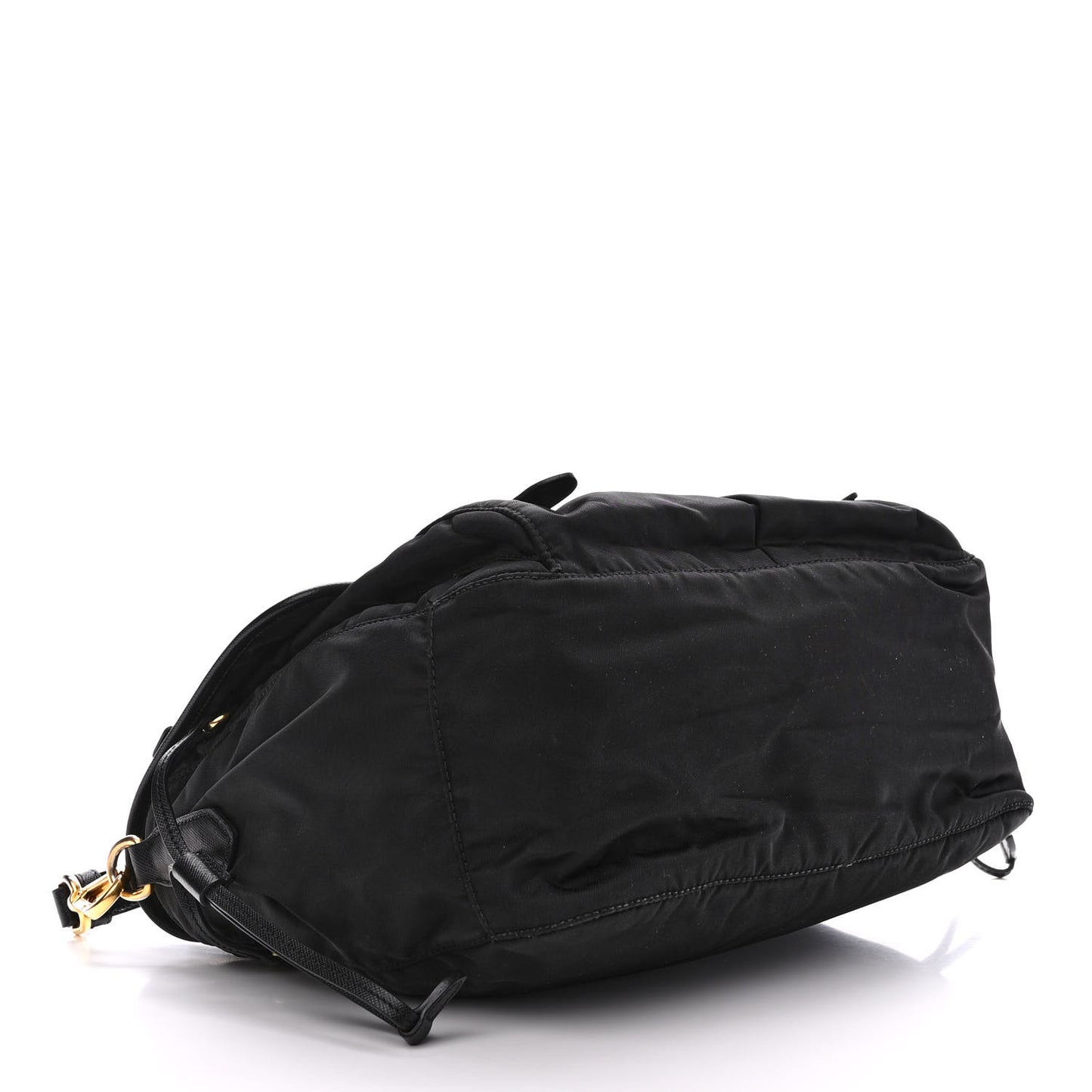 Tessuto Nylon Saffiano Messenger Bag Black