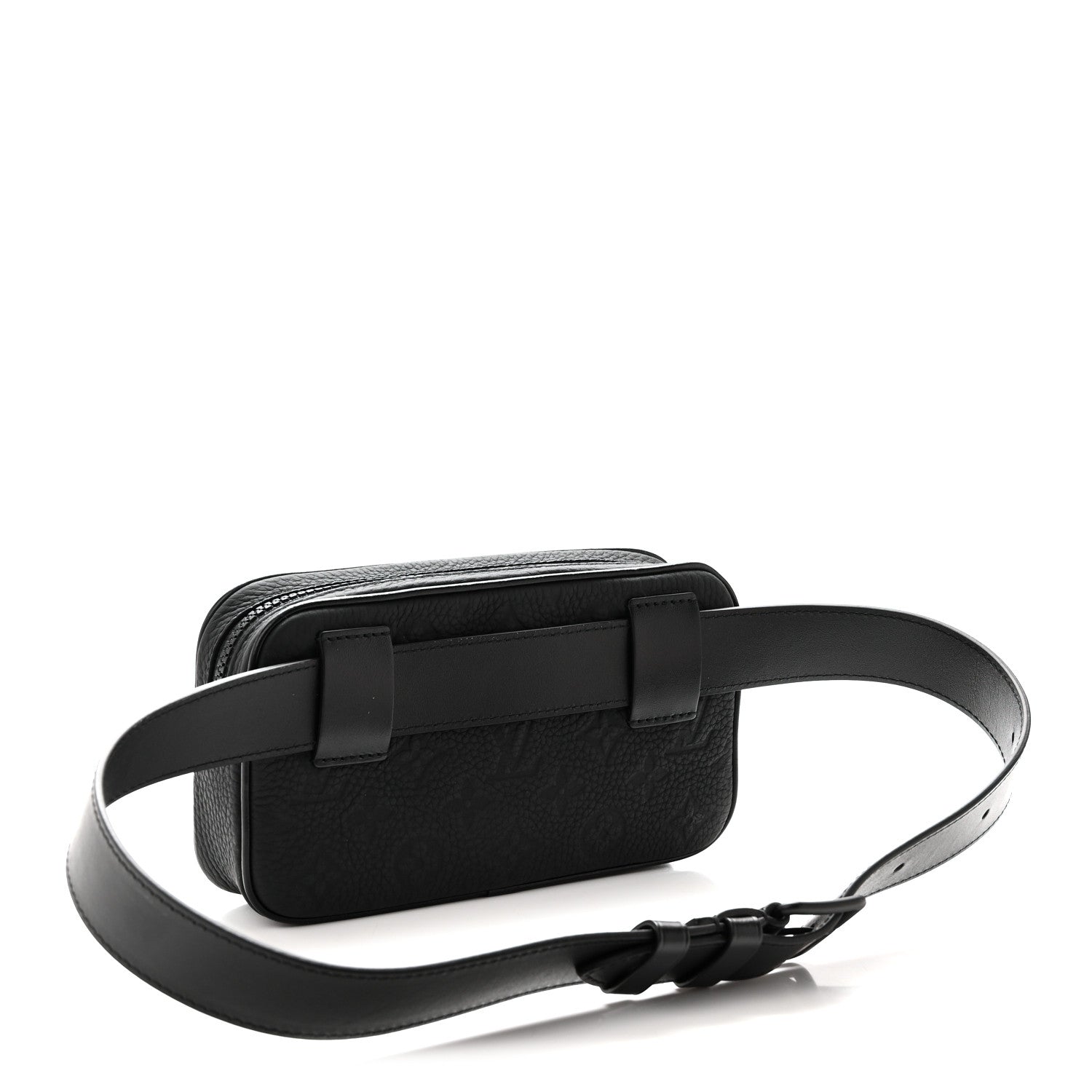 Louis Vuitton Taurillon Monogram Uniformes Solar Ray Soft Pochette Volga Belt Bag Black 3 of 9