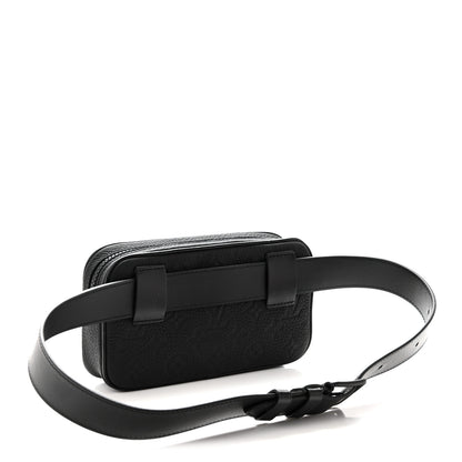 Louis Vuitton Taurillon Monogram Uniformes Solar Ray Soft Pochette Volga Belt Bag Black 3 of 9