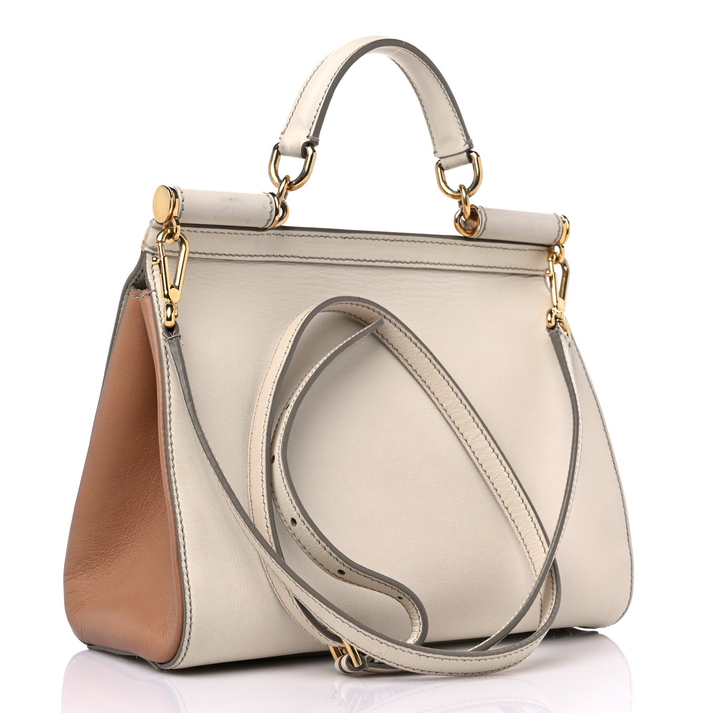 Dauphine Medium Miss Sicily Satchel White