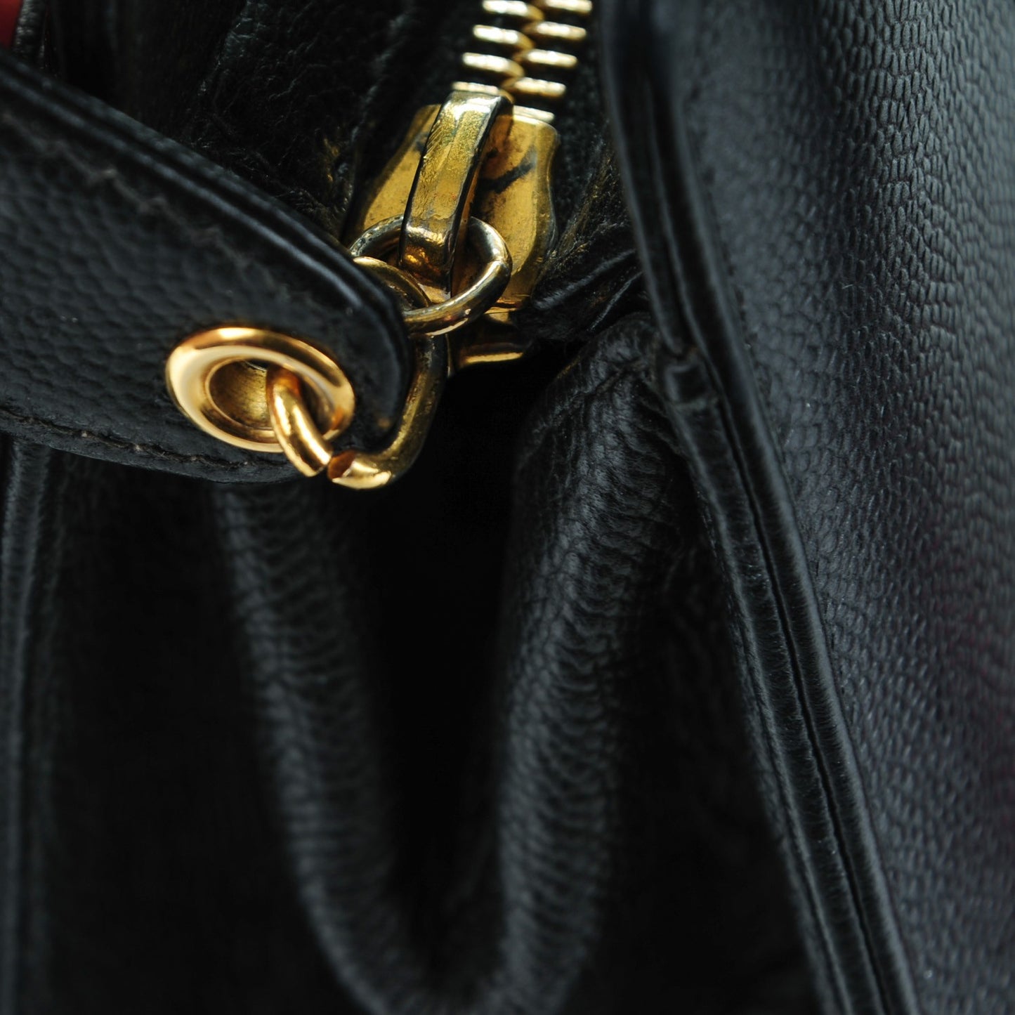 Caviar CC Shoulder Bag Black