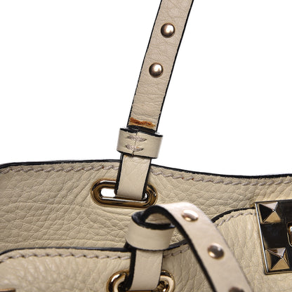 Valentino Garavani Alce Printed Calfskin Small Rockstud Tote Light Ivory 14 of 18