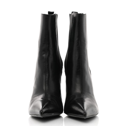 Balenciaga Shiny Sheepskin Pointed Toe Booties 40 Black 2 of 10