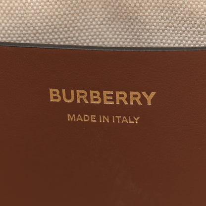 Burberry Canvas Smooth Calfskin Medium Two Tone Freya Tote Brown 6 of 12