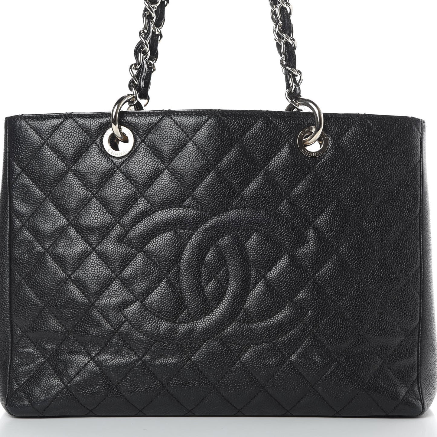 Caviar Quilted Grand Shopping Tote GST Black
