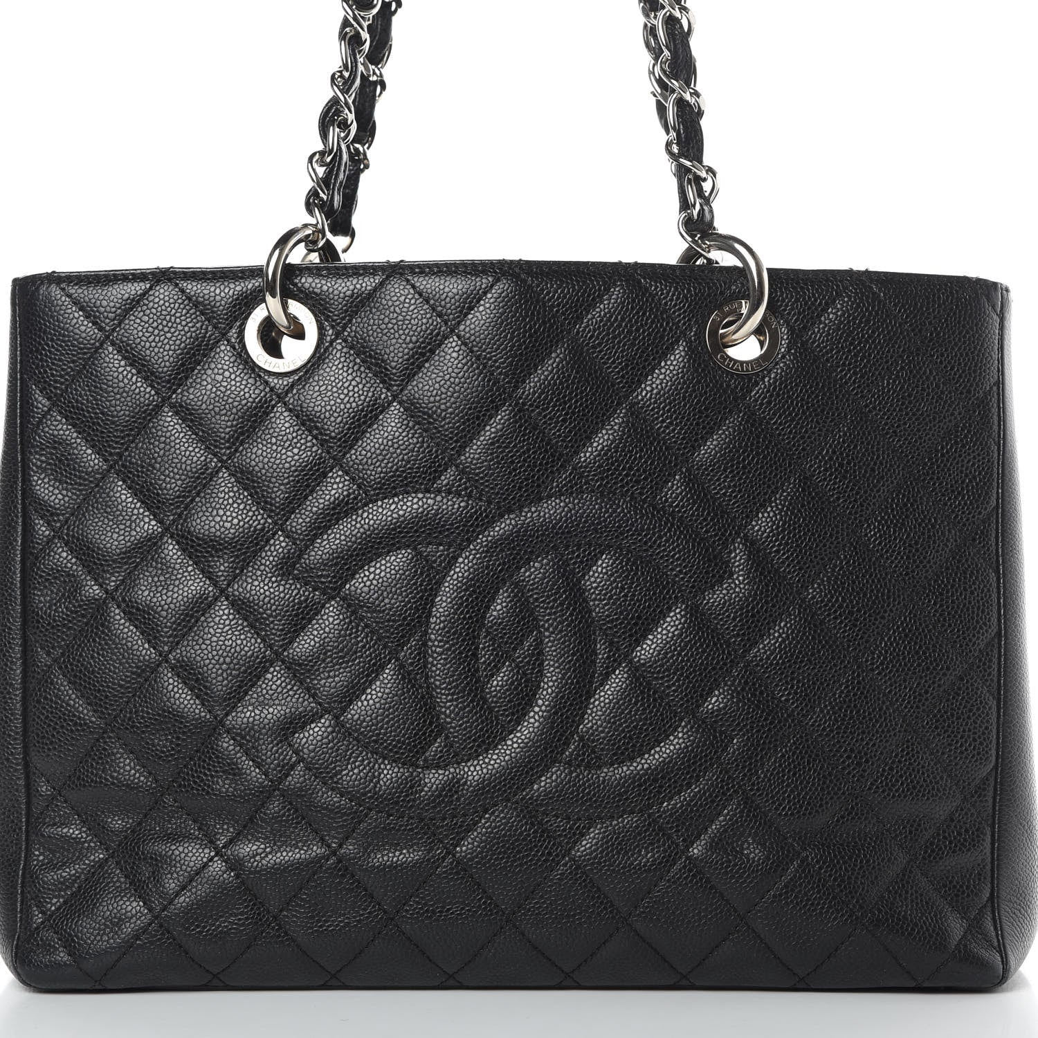 Chanel Caviar Quilted Grand Shopping Tote GST Black 8 of 14