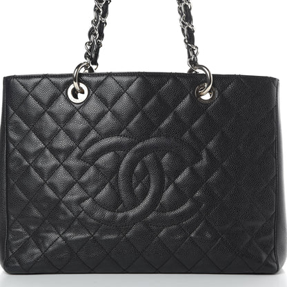Chanel Caviar Quilted Grand Shopping Tote GST Black 8 of 14