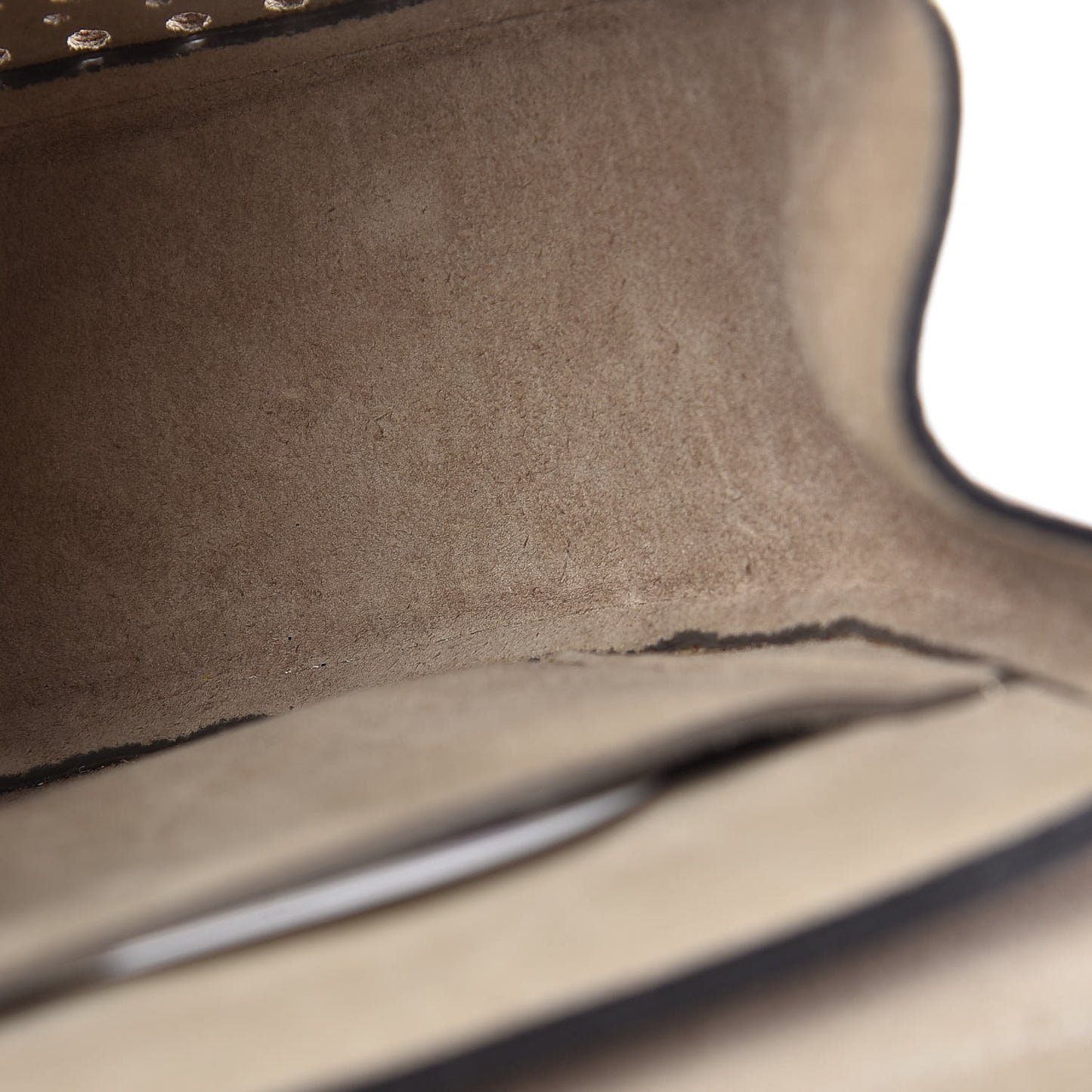 Calfskin Perforated Mini Drew Shoulder Bag Caramel