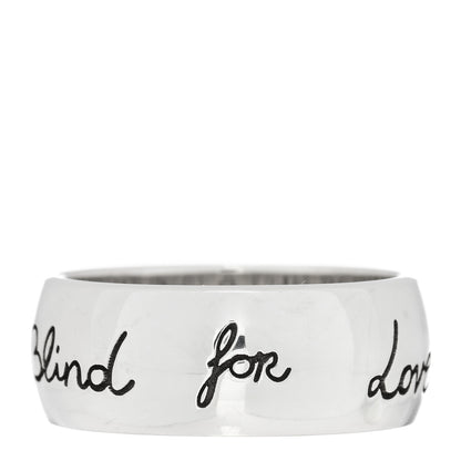 Gucci Sterling Silver Wide Blind for Love Band Ring 63 10.5 1 of 4