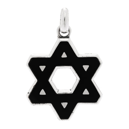 David Yurman Sterling Silver Black Onyx Star of David Pendant 3 of 4