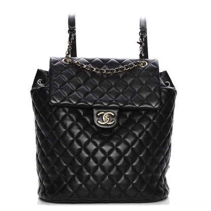 Chanel Lambskin Quilted Large Urban Spirit Backpack Black 1 of 9